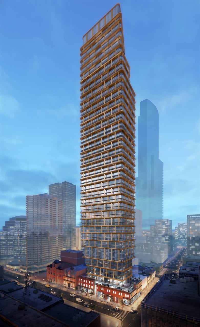 Exterior rendering of 8 Elm Condos full view