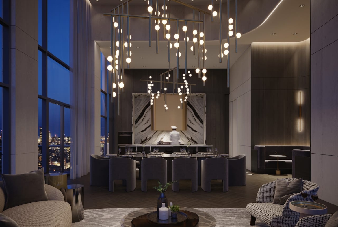Rendering of Foret Condos chefs kitchen