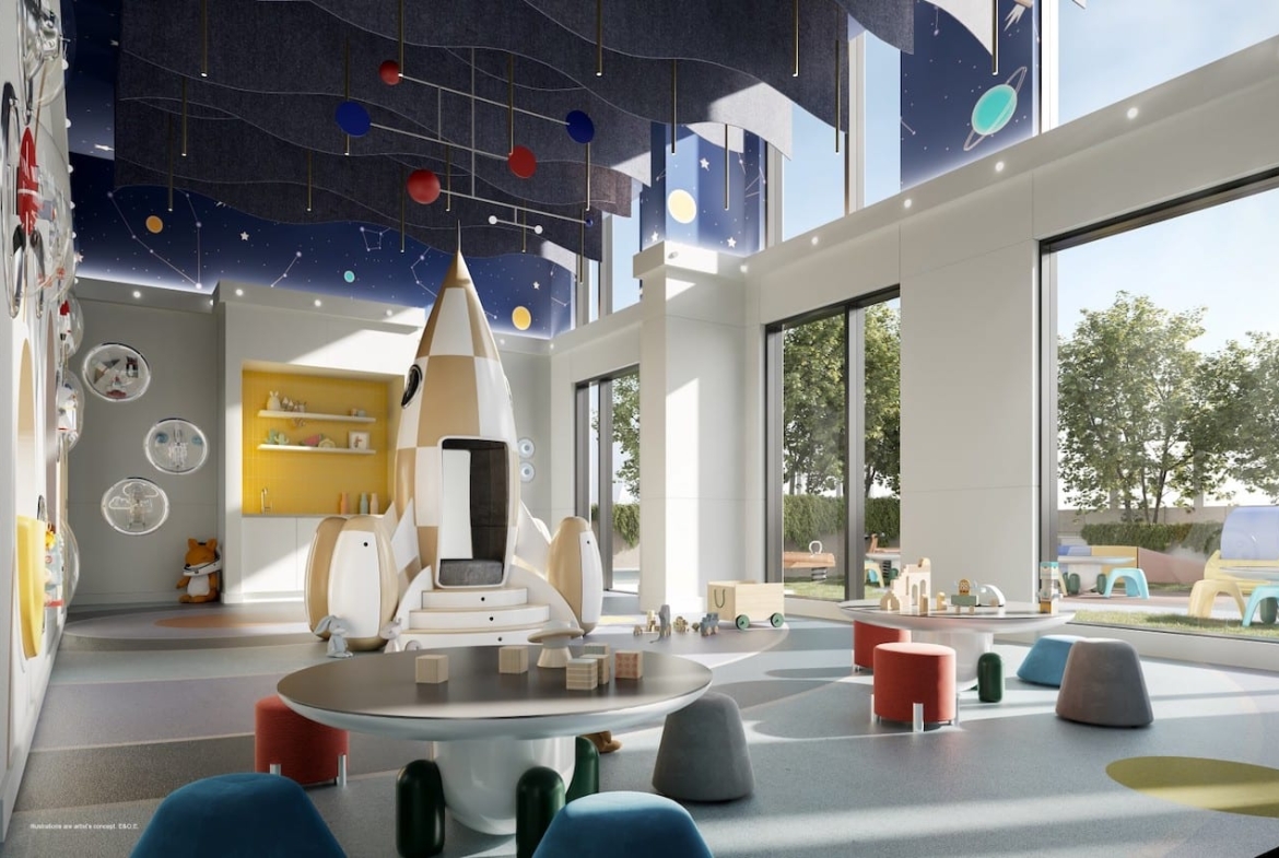 Rendering of Foret Condos kids playroom