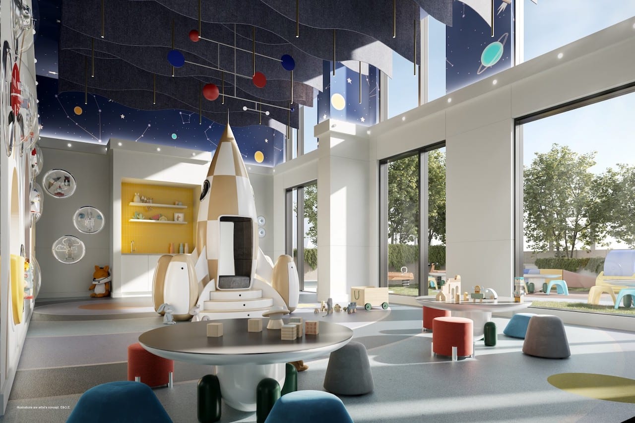 Rendering of Foret Condos kids playroom
