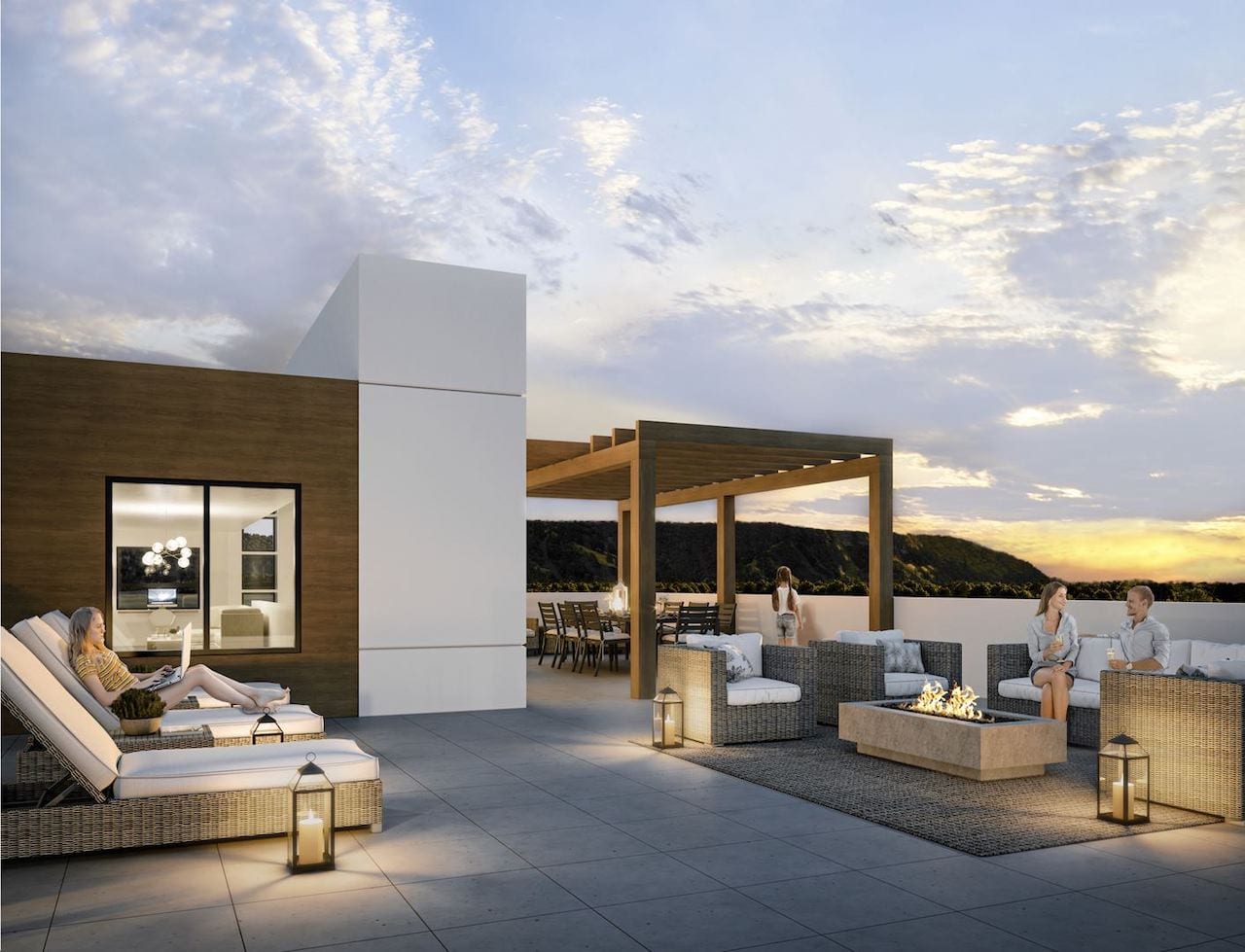 Rendering of Aquavil rooftop terrace