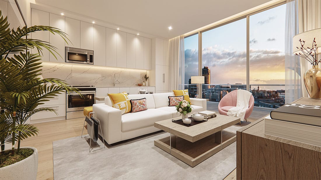 Rendering of Frontier Kensington Condos Suite Interior View 4
