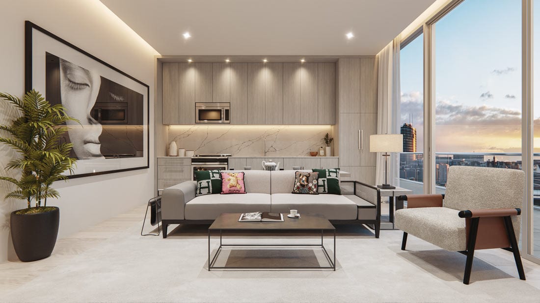 Rendering of Frontier Kensington Condos Suite Interior View 9