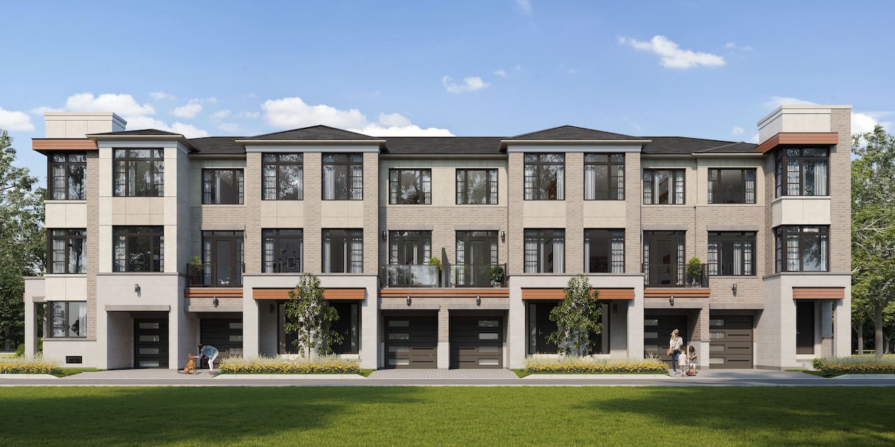 Rendering of Huntingdale Towns Grand Oak C Building exterior