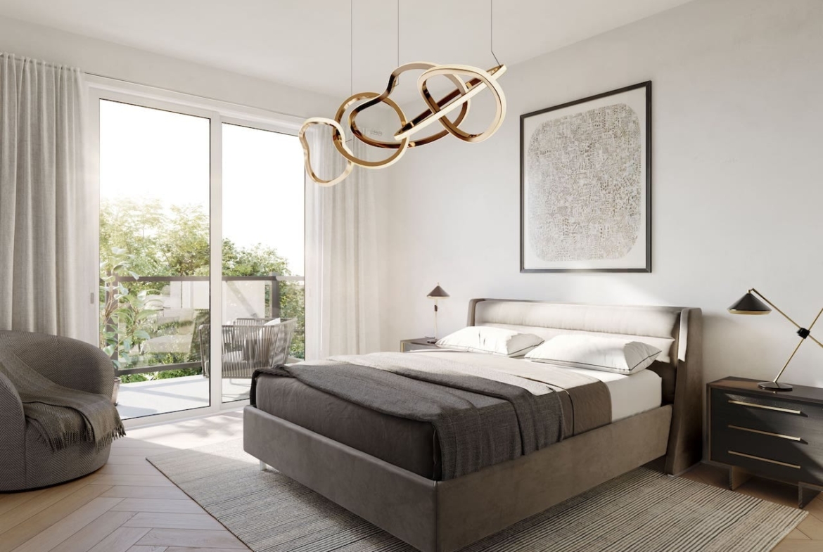 Rendering of Huntingdale Towns Grand Oak C interior master bedroom