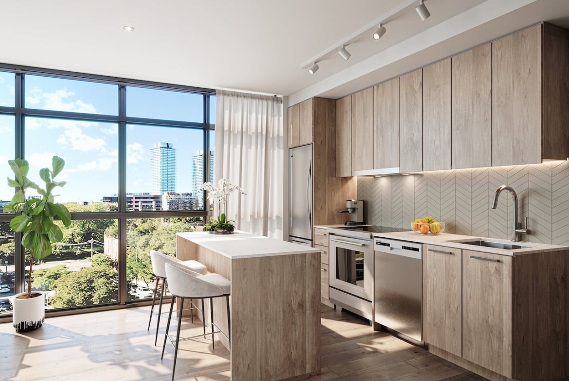 Rendering of Linea Condos kitchen