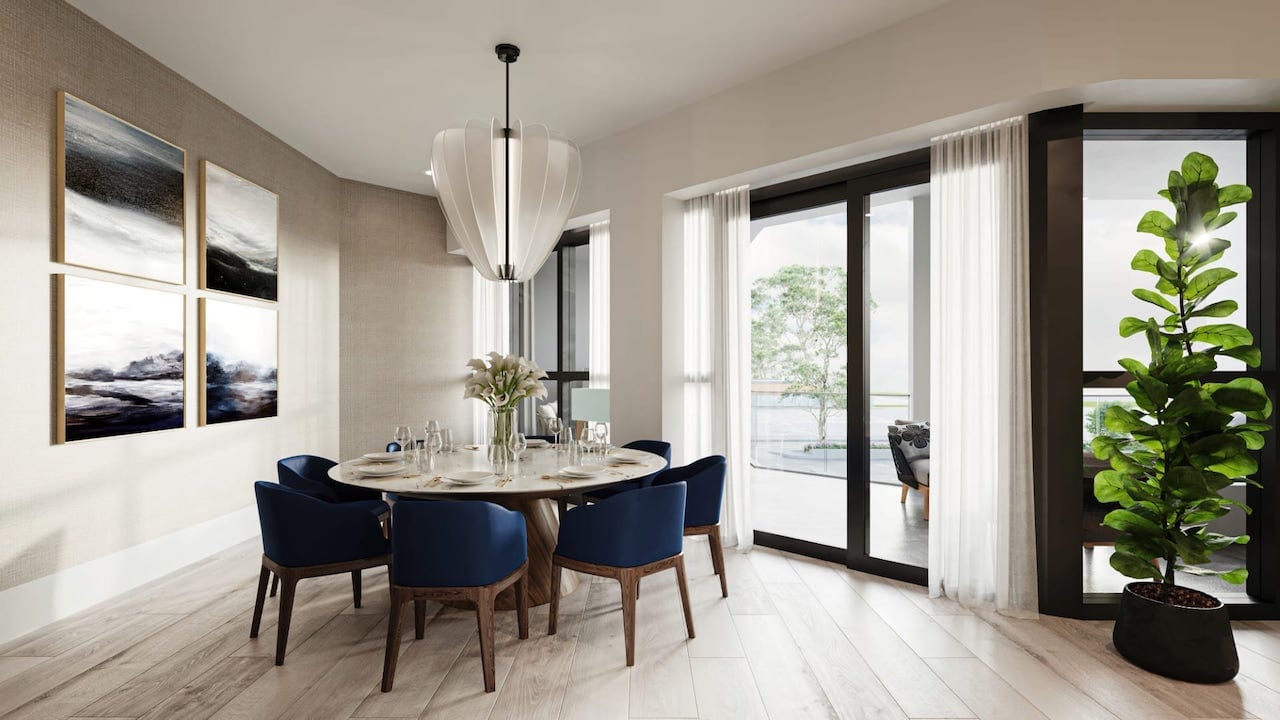 Rendering of Linea Condos private dining