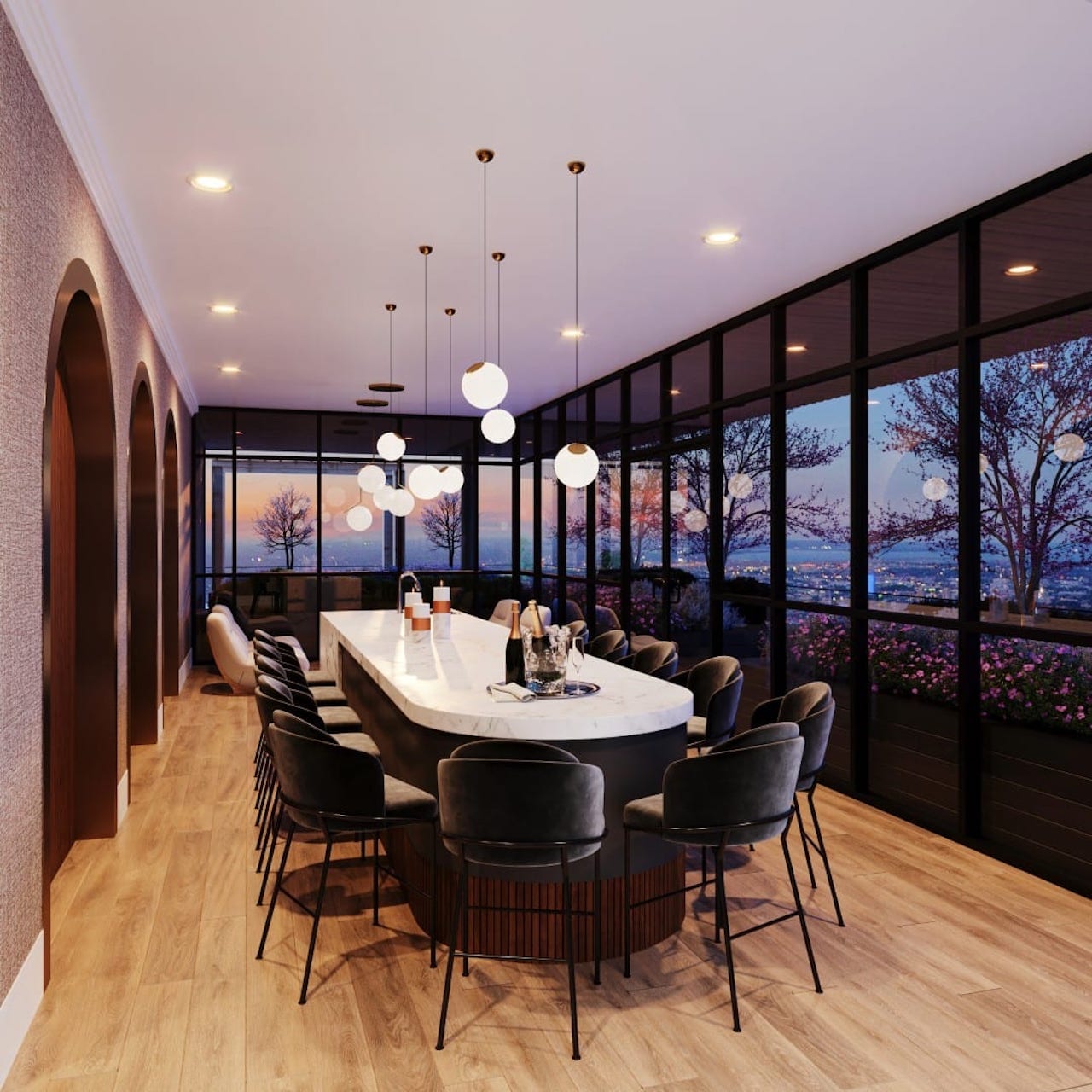 Rendering of Linea Condos skyview lounge