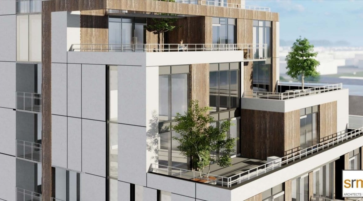 Rendering of Six99 Condos Exterior siding detail