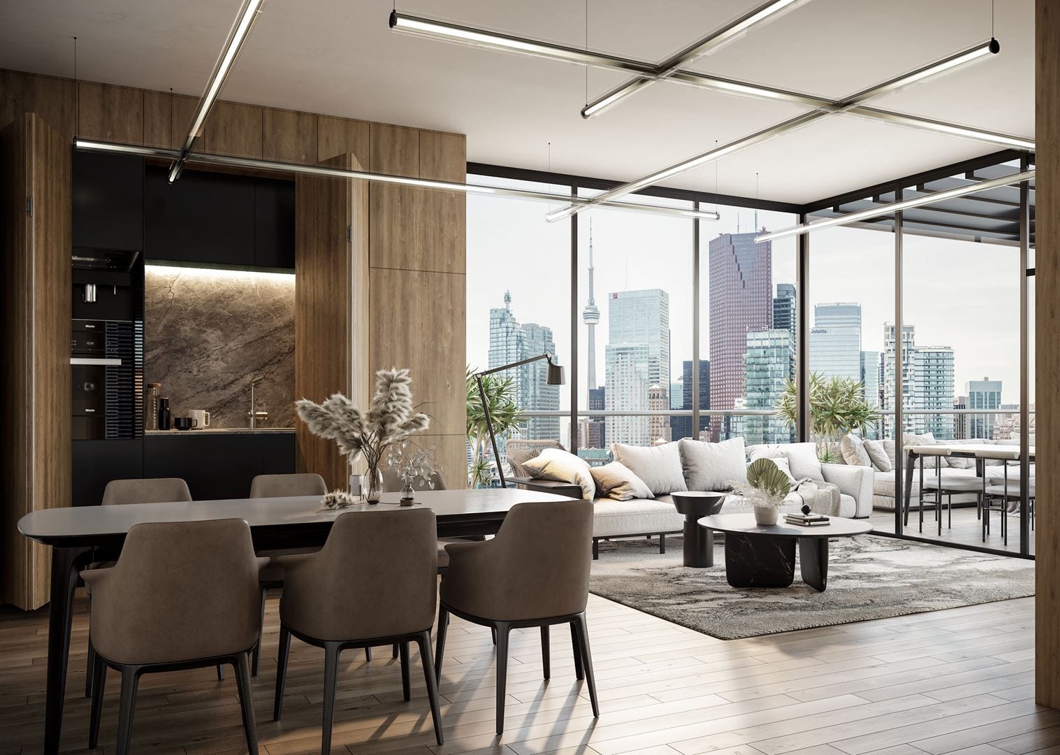 Rendering of Six99 Condos Interior meeting room