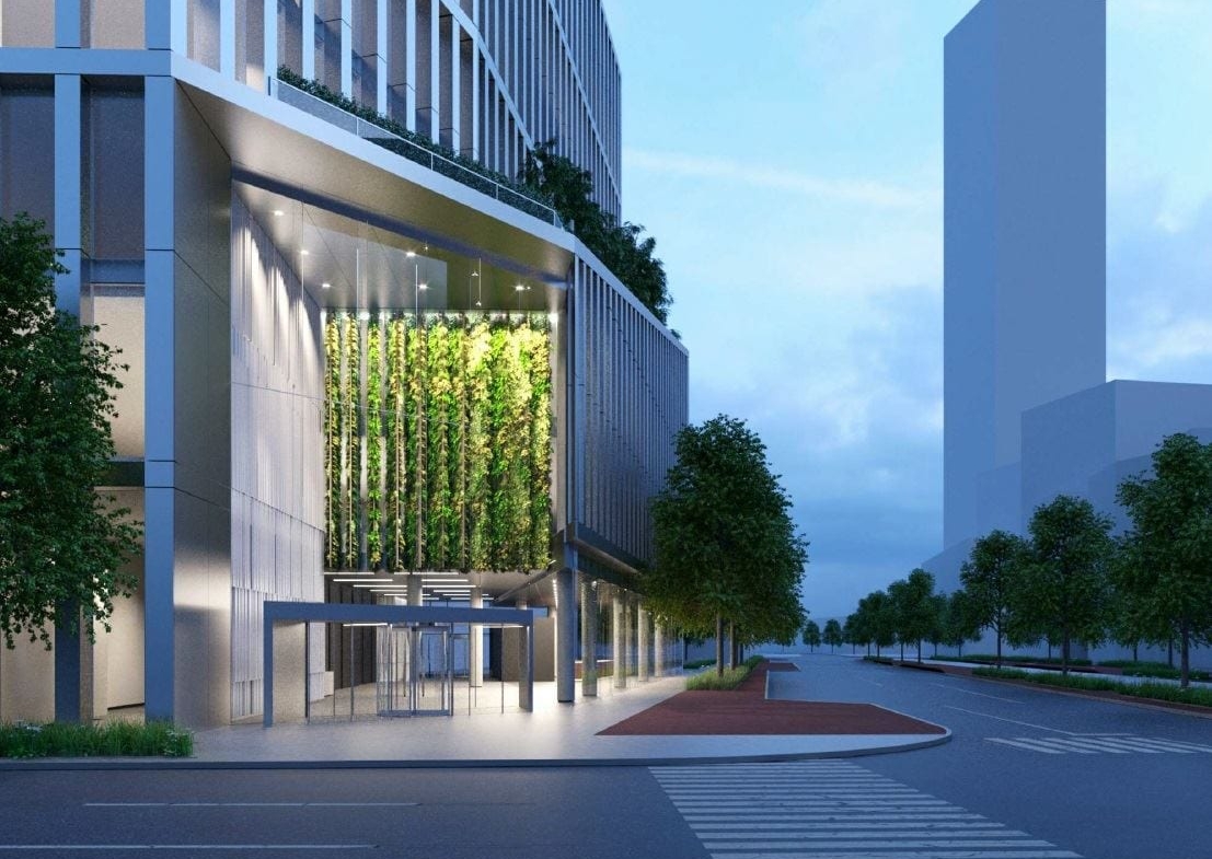 Rendering of 3C Waterfront Condo entrance exterior