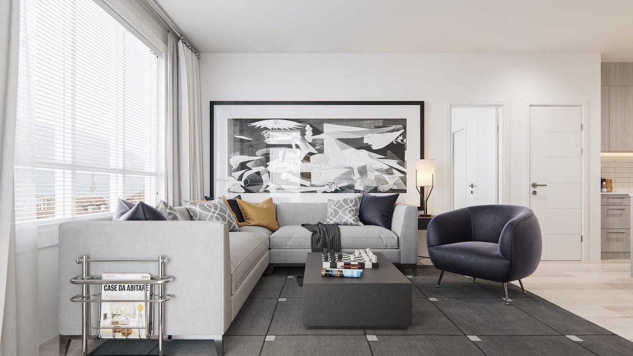 Rendering of Cavallo Condos suite interior 12