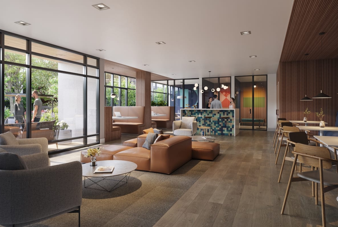 Rendering of Lakeview DXE Club co-working space