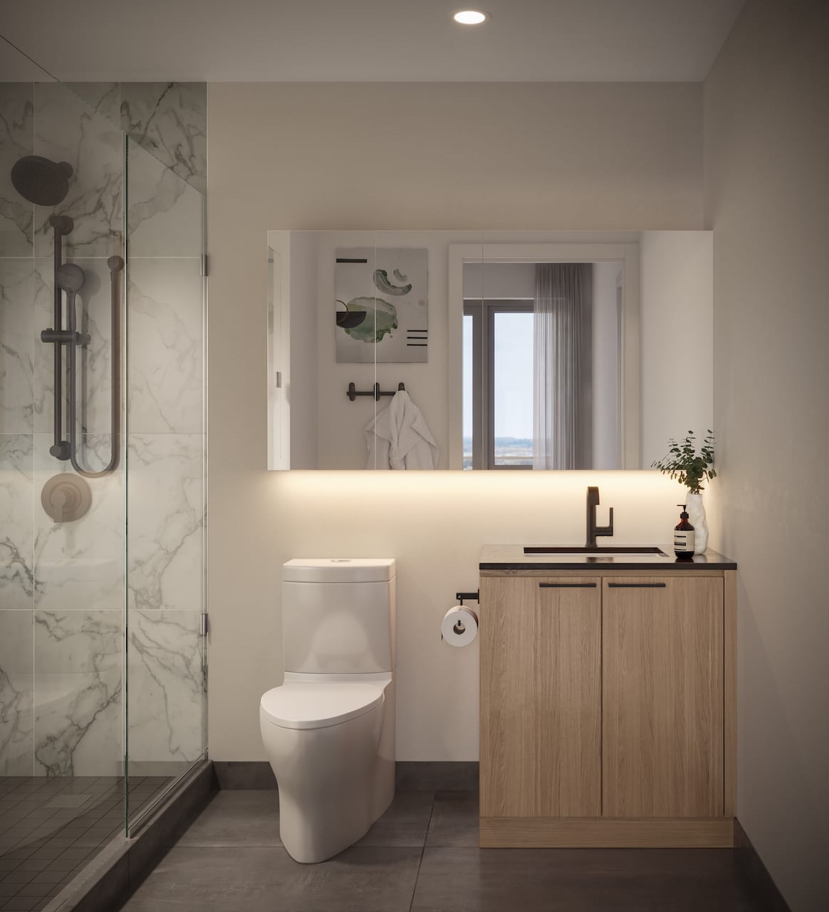Rendering of Westbend Residences suite bathroom