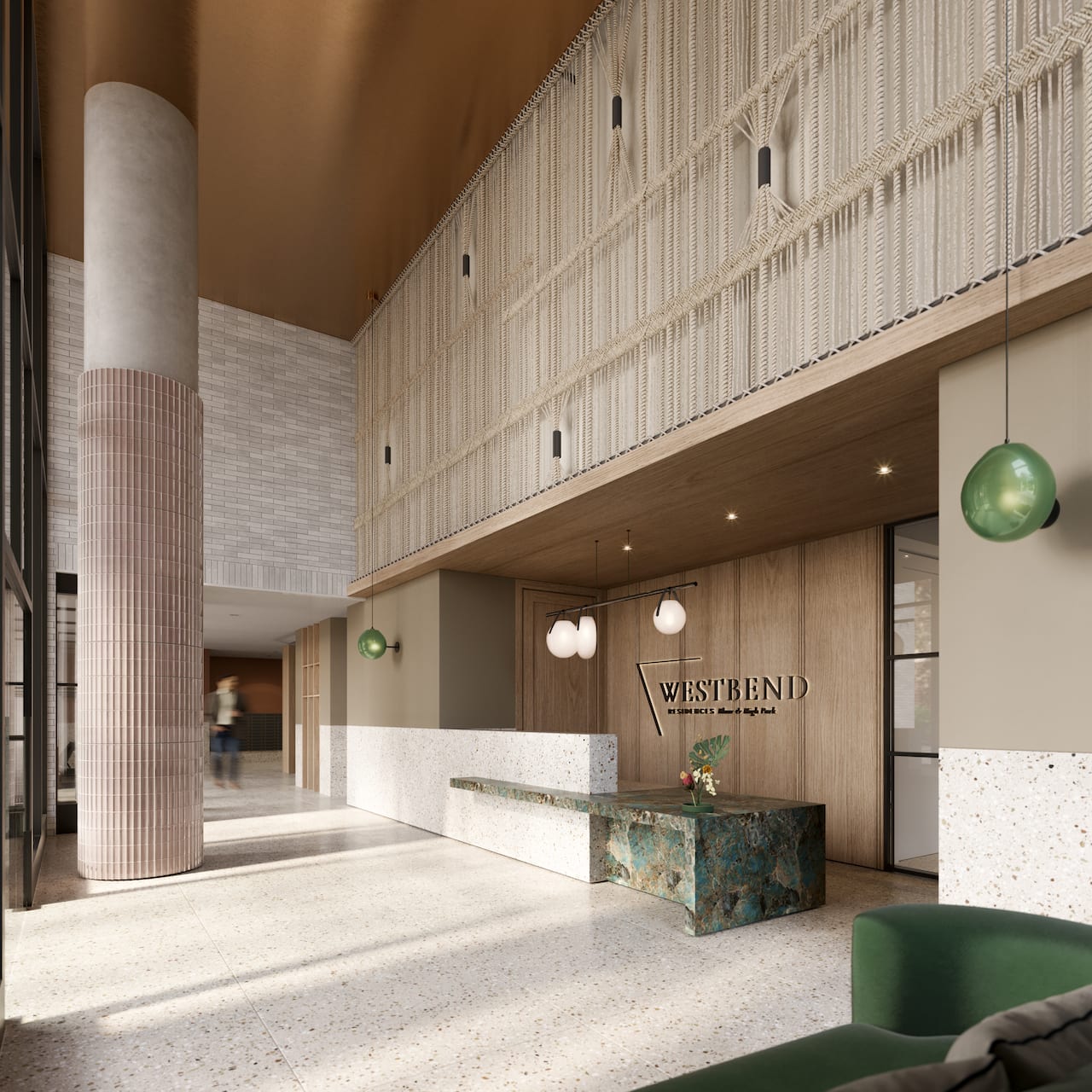 Rendering of Westbend Residences lobby