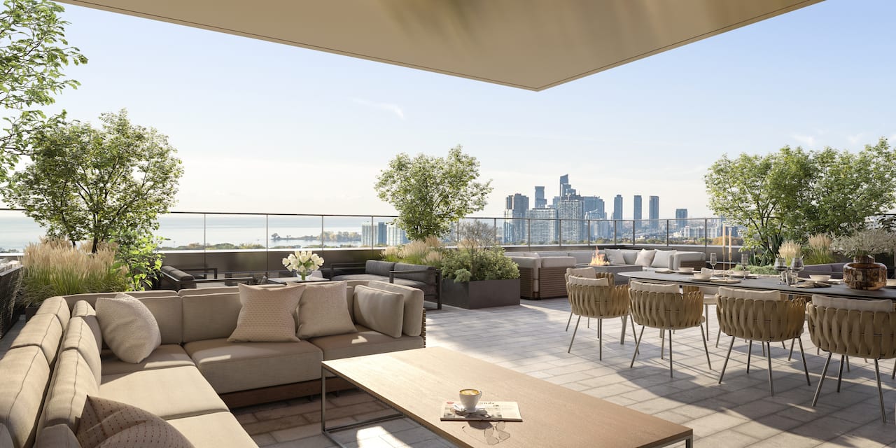 Rendering of Westbend Residences rooftop dining lounge