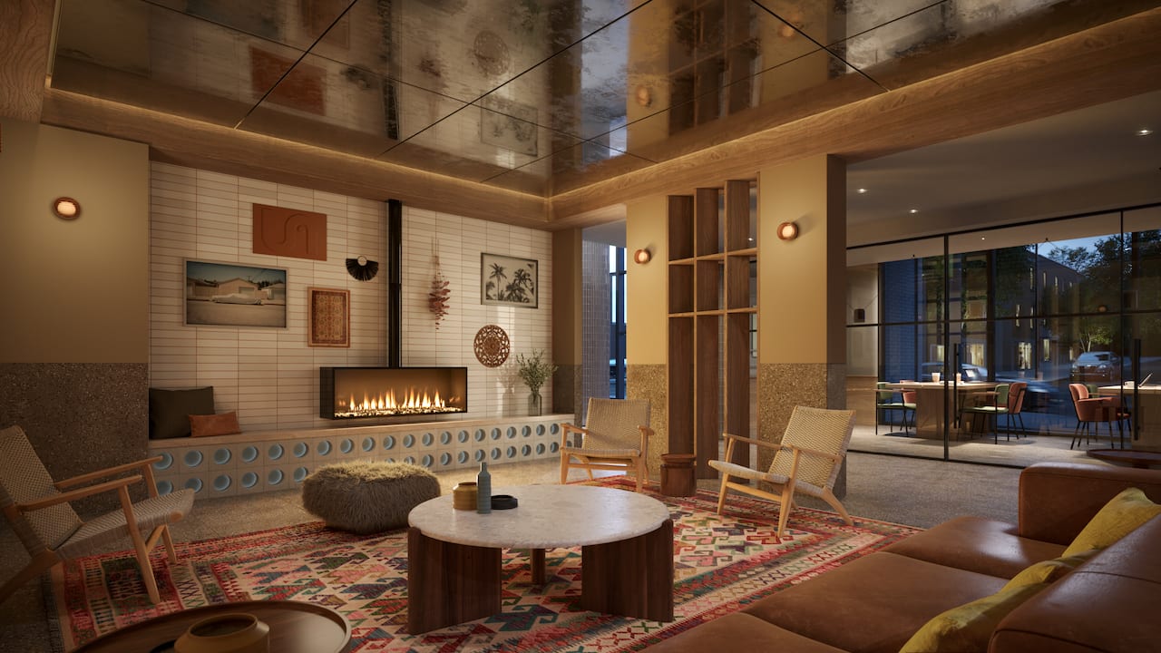 Rendering of Westbend Residences social lounge