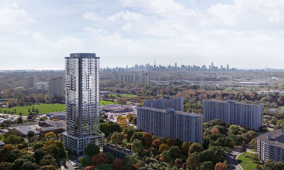 Rendering of Metro Park aerial during the day