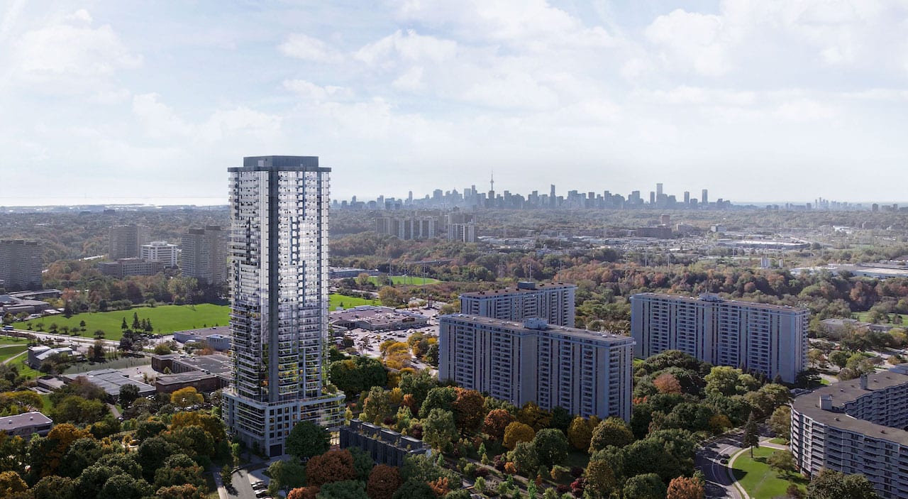 Rendering of Metro Park aerial during the day