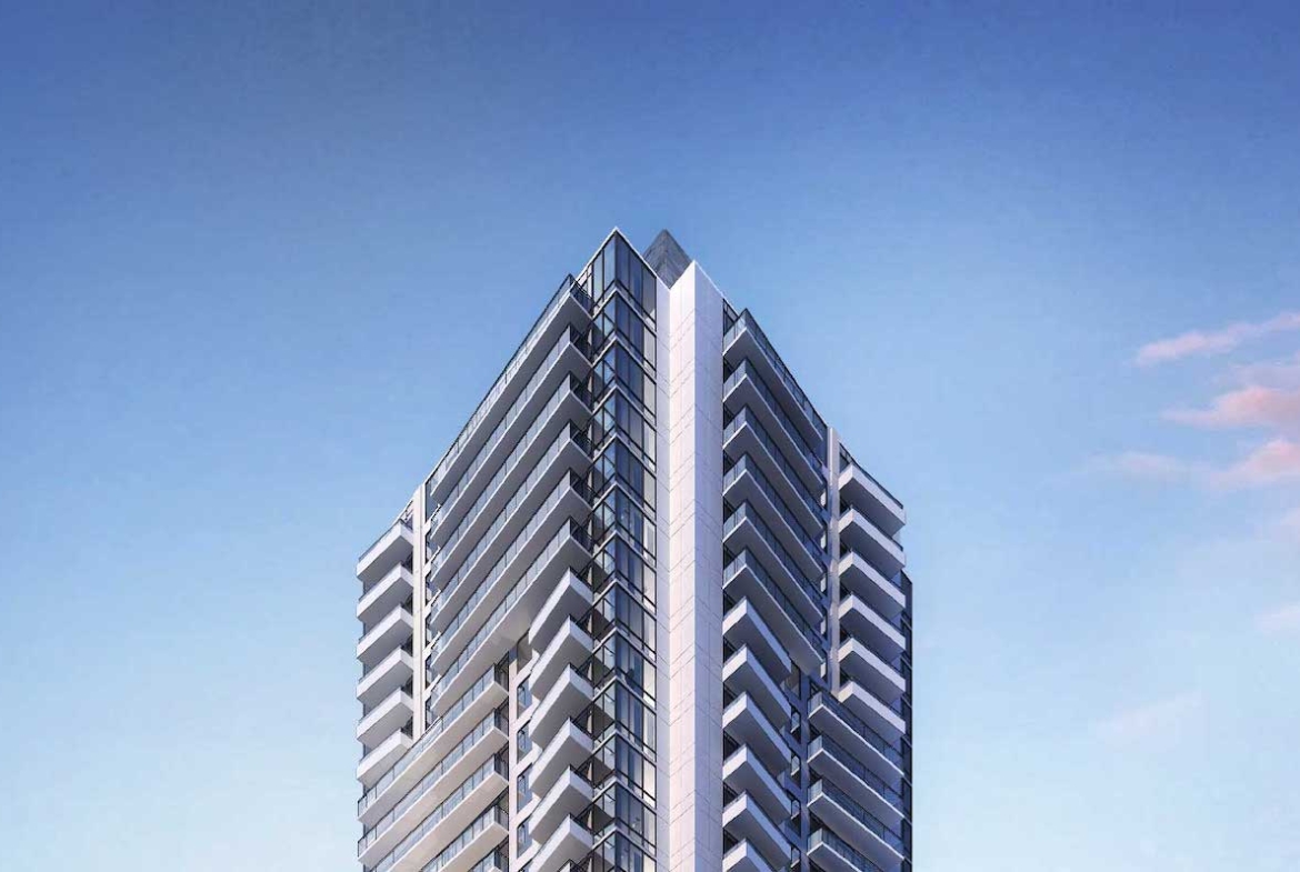 Rendering of Metro Park Condos exterior upper half