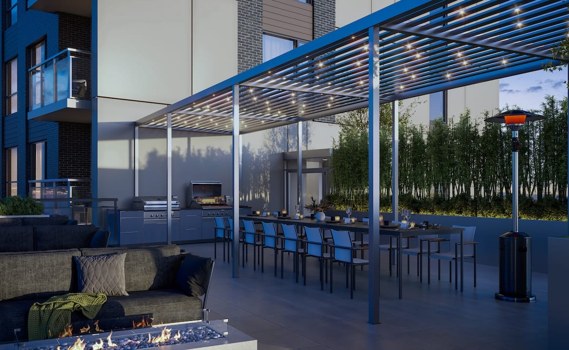 Rendering of Verde Living upper terrace