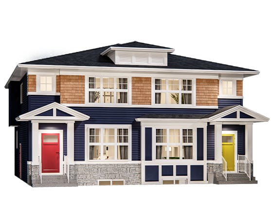 Huxley West Belvedere duplex elevation j