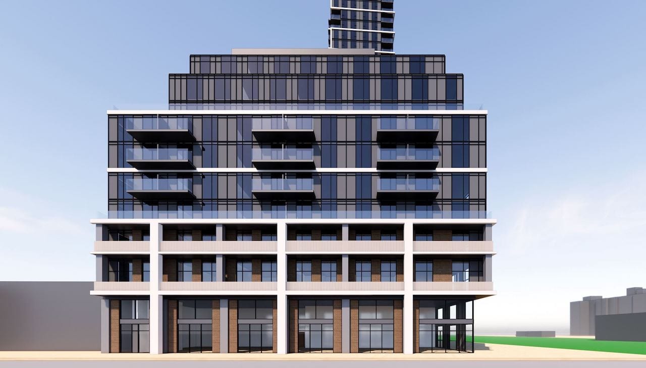 Rendering of 2405 Lake Shore Boulevard West condos exterior siding detail