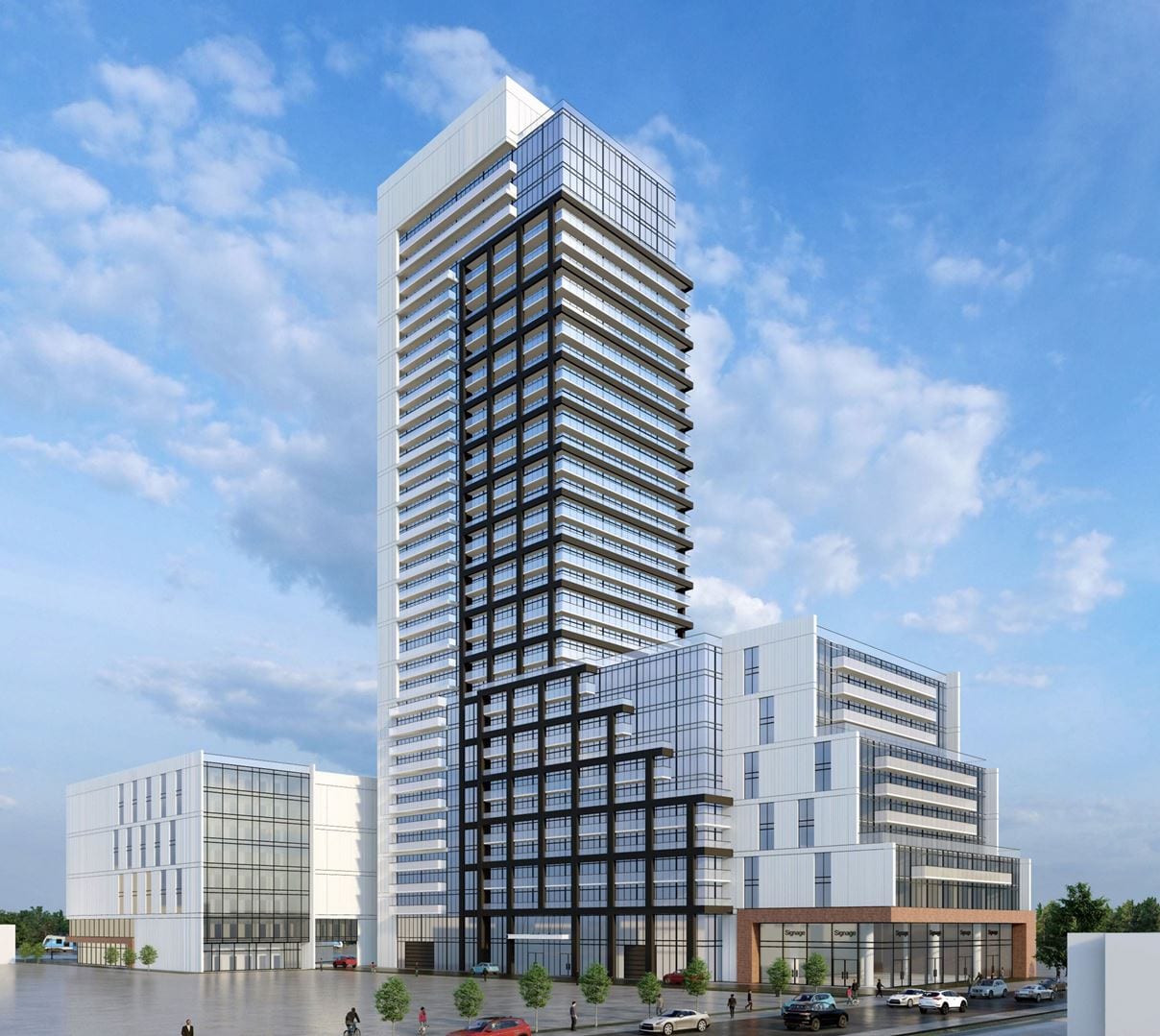 Rendering of 266 Royal York Road Condos exterior full side view