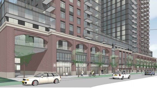 Rendering of 39 Newcastle Street Condos exterior streetscape