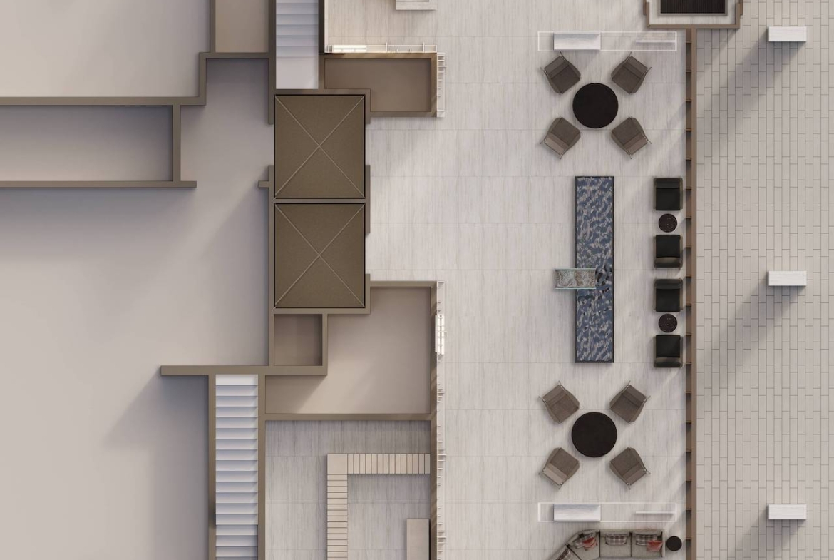 Rendering of Bridge House at Brightwater 2d plan amenities