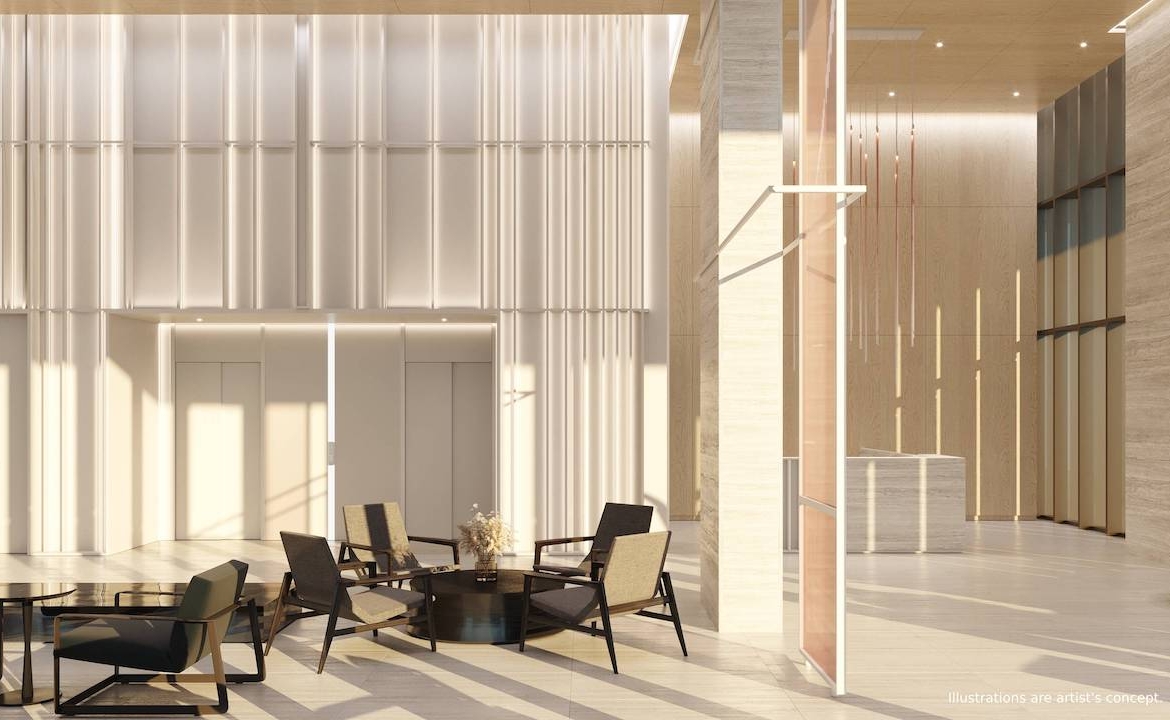 Rendering of Bridge House at Brightwater lobby
