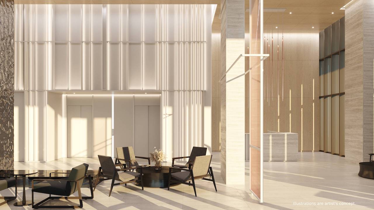 Rendering of Bridge House at Brightwater lobby