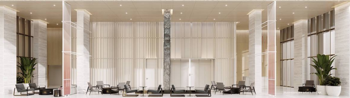 Rendering of Bridge House at Brightwater lobby section