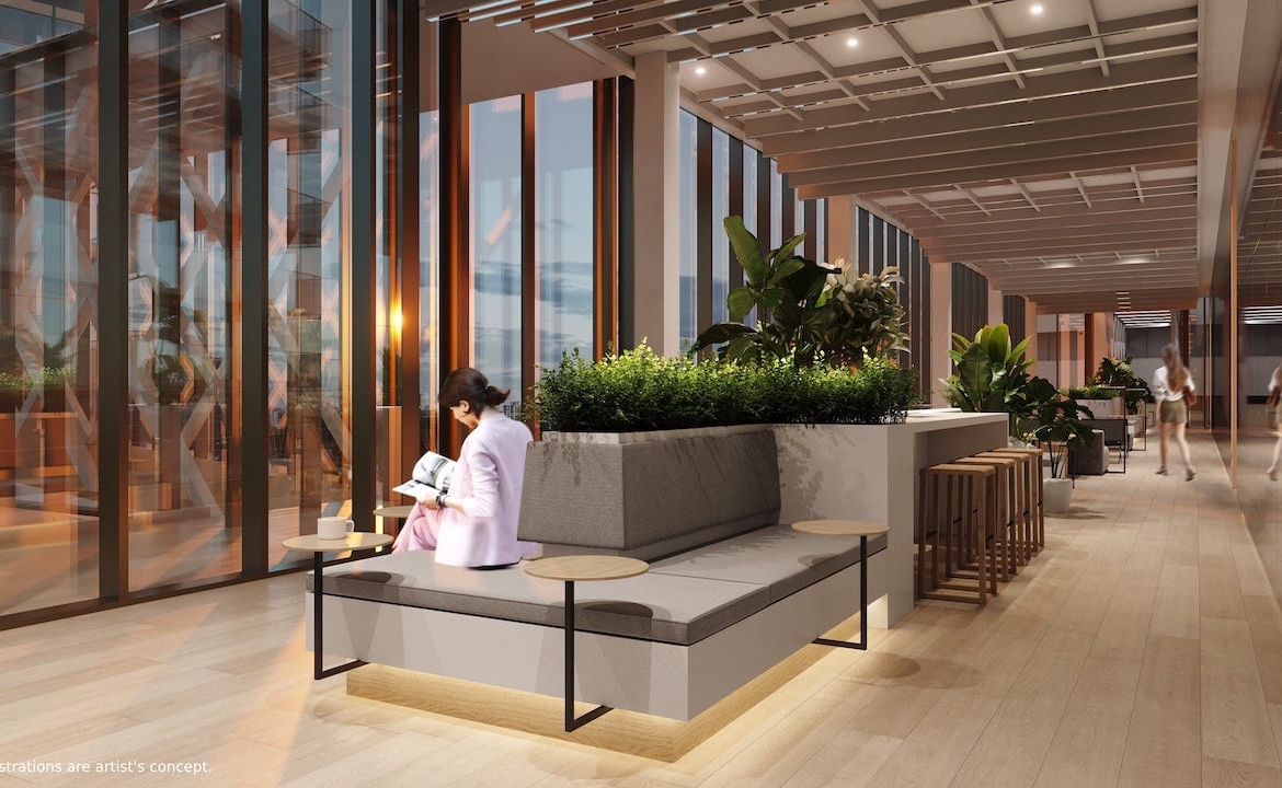 Rendering of Bridge House at Brightwater co-working space