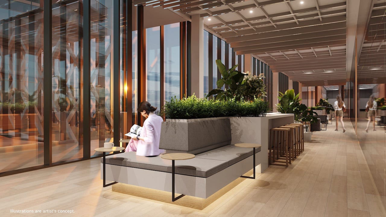 Rendering of Bridge House at Brightwater co-working space