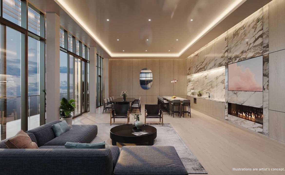 Rendering of Bridge House at Brightwater party room