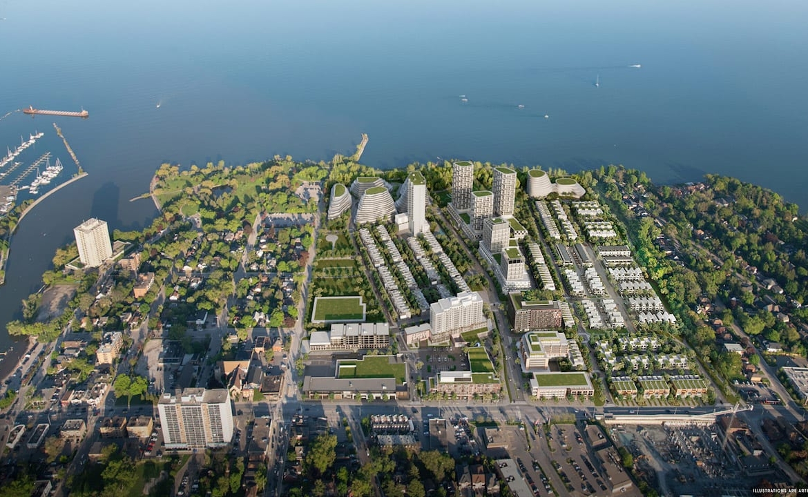 Rendering of Bridge House At Brightwater Condos aerial view