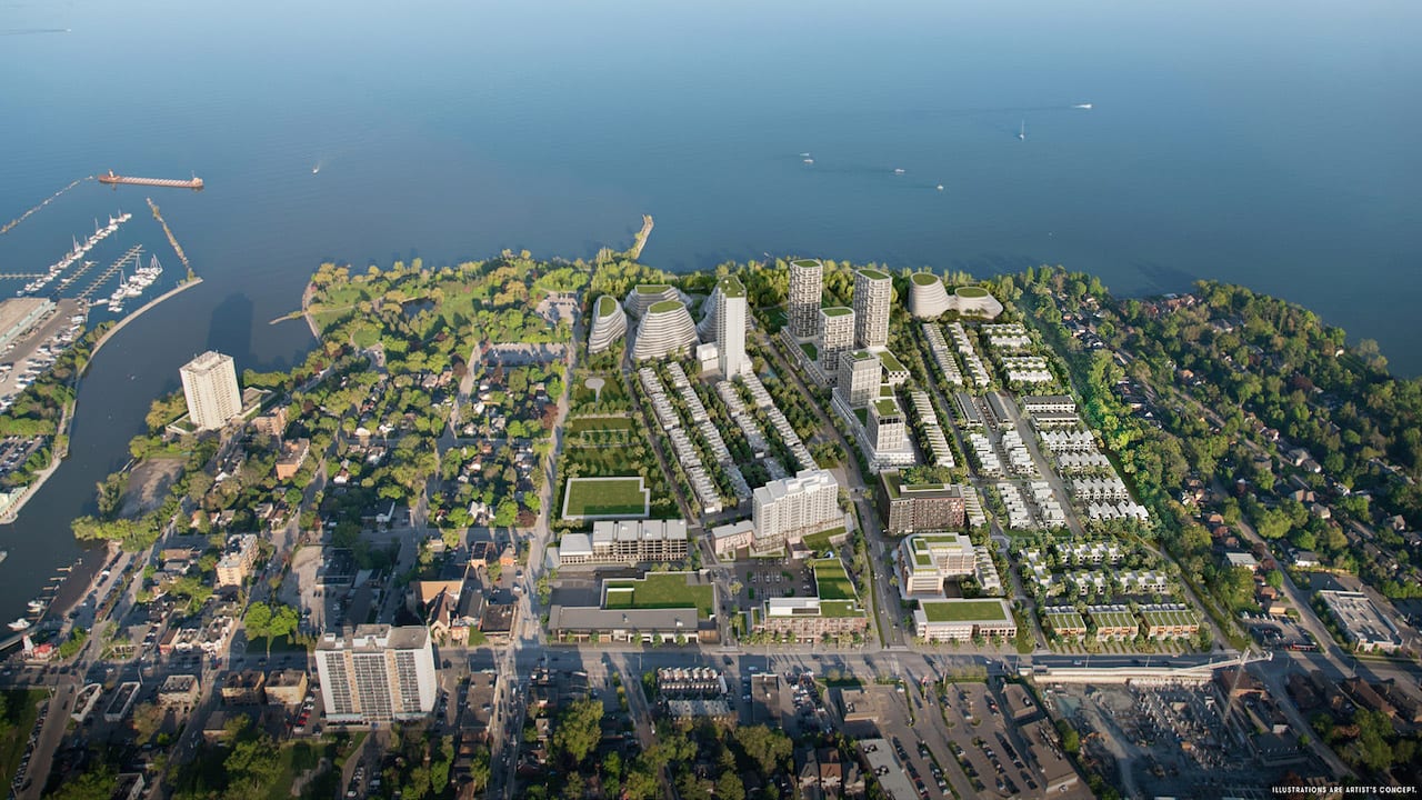 Rendering of Bridge House At Brightwater Condos aerial view