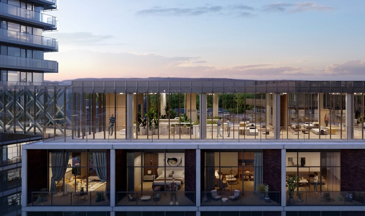 Rendering of Bridge House at Brightwater east podium