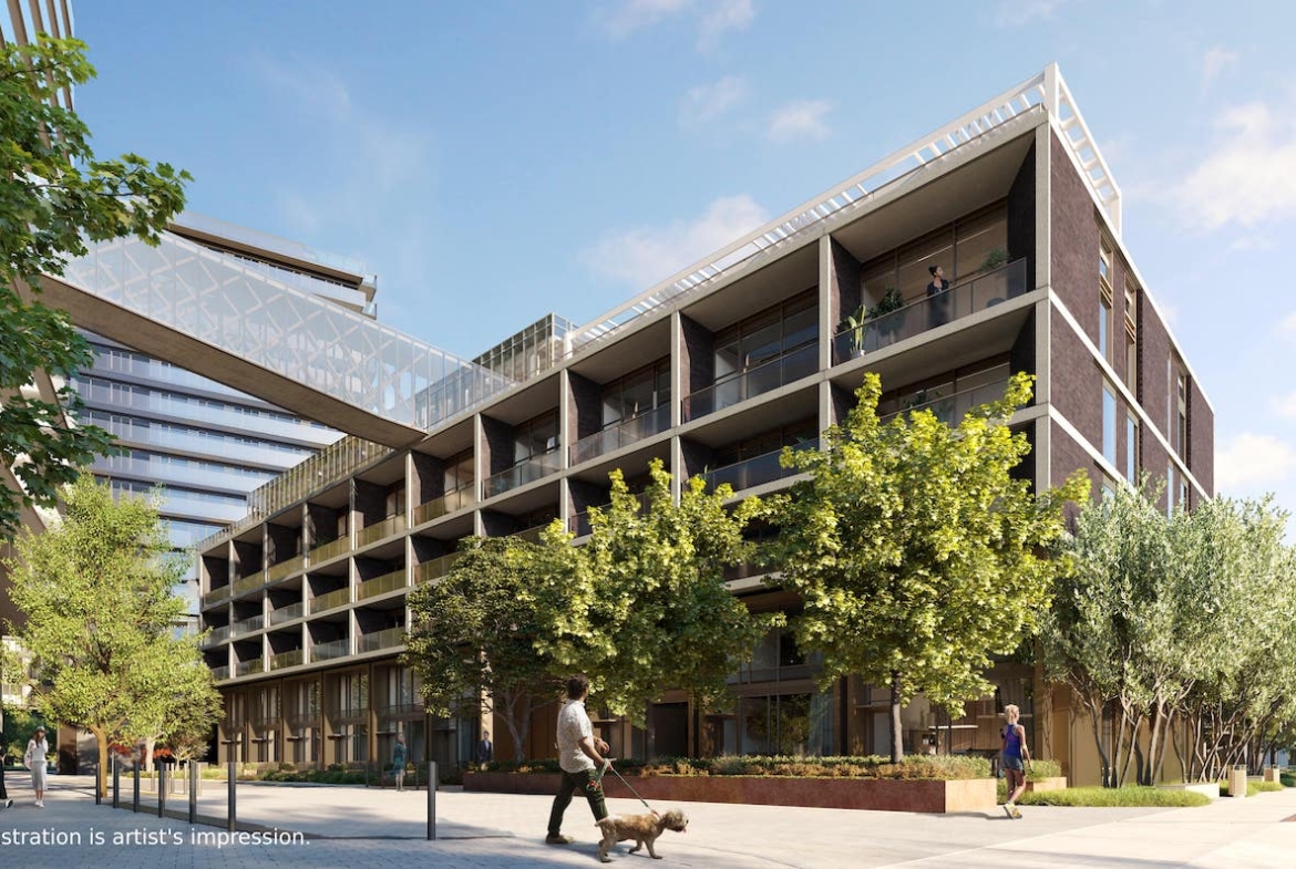 Rendering of Bridge House South exterior