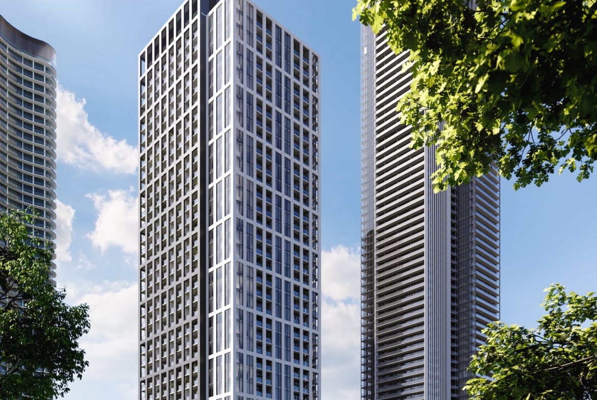 Rendering of M5 M-City Condos exterior full view