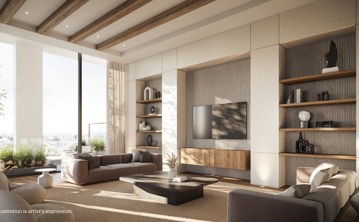 Rendering of M5 M-City Condos interior lounge