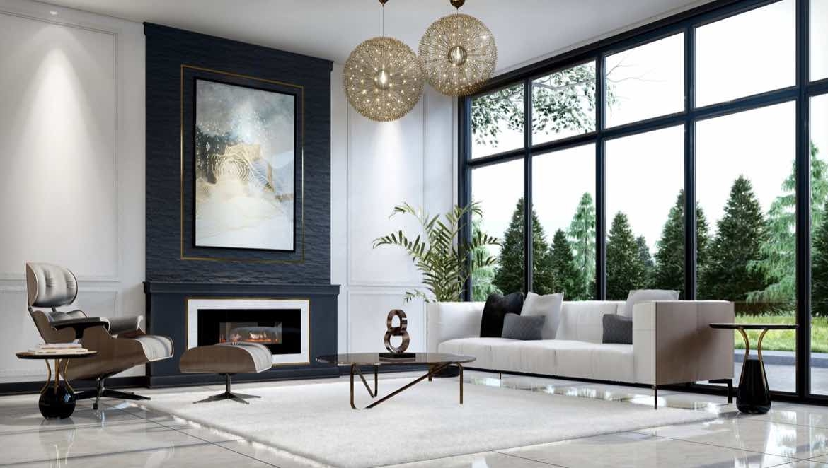 Rendering of Wasaga Luxury Condos interior lobby lounge