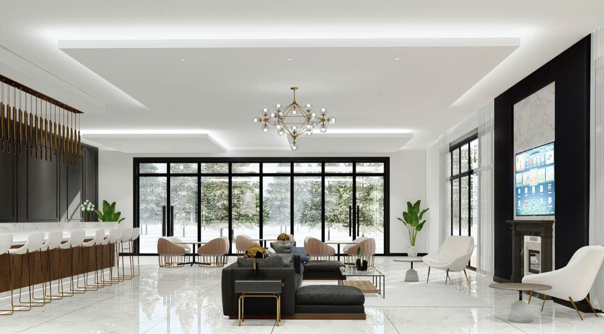 Rendering of Wasaga Luxury Condos interior party room