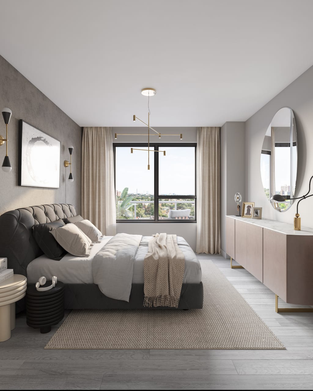 Rendering of Anthem Condos Tower 4 suite interior bedroom
