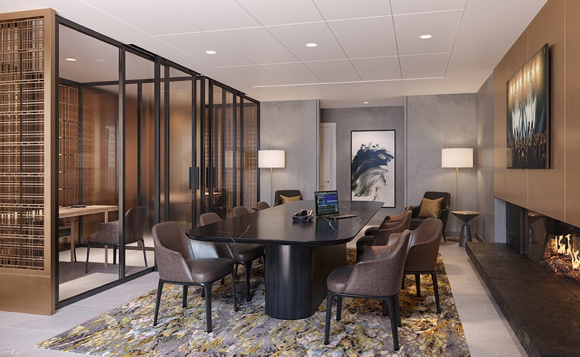 Rendering of Anthem Condos Tower 4 co-working studio