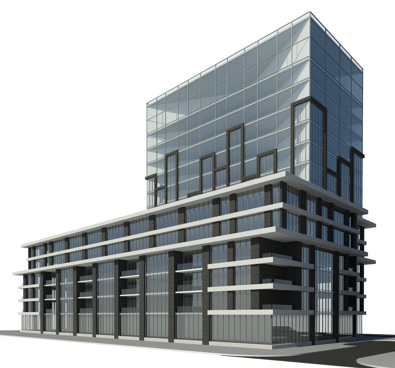 Old rendering of 2800 Kingston Condos exterior 3
