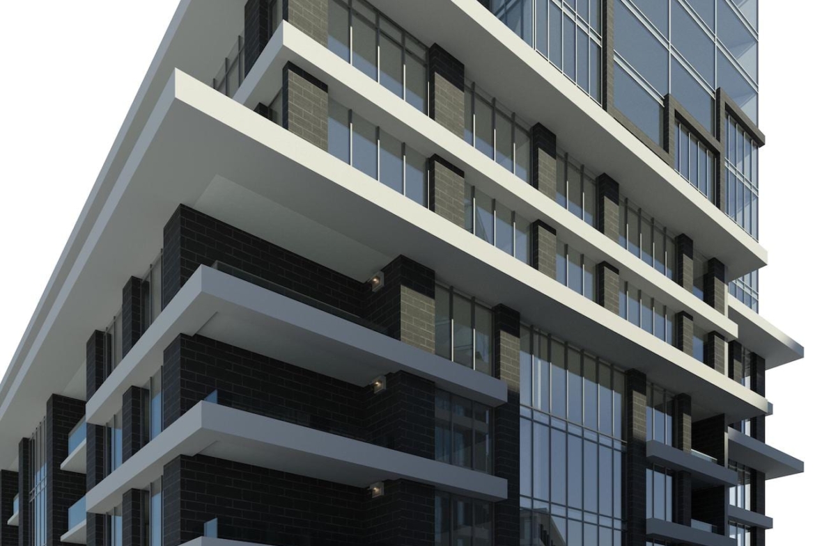 Old rendering of 2800 Kingston Condos exterior 4