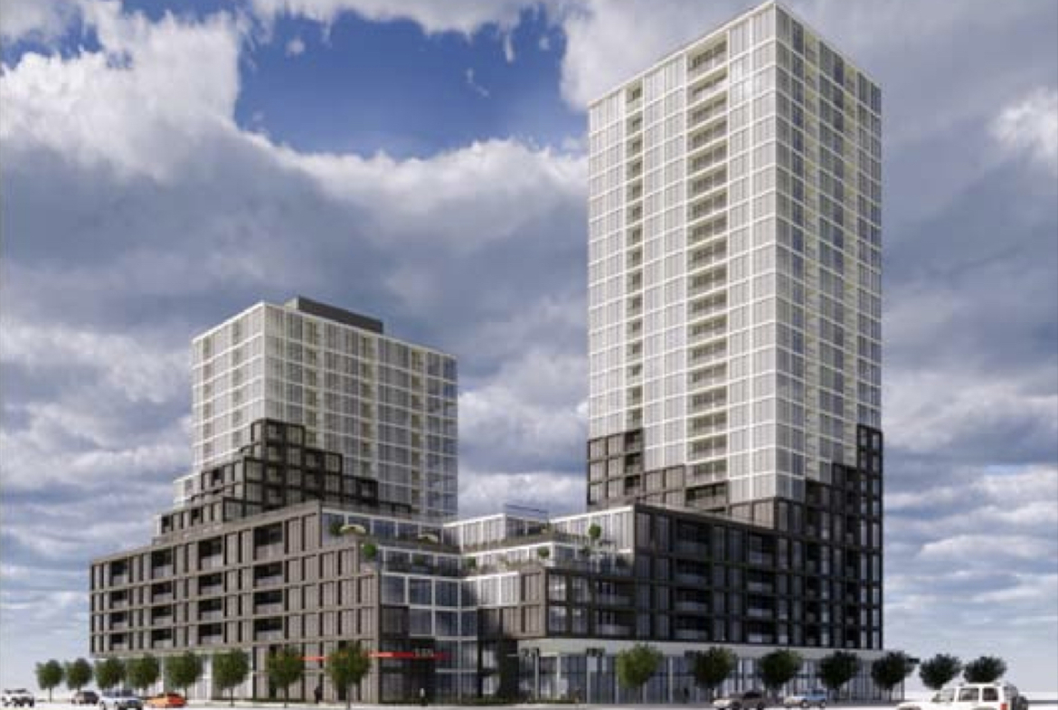 Exterior rendering of 30 Bristol Condos in the afternoon