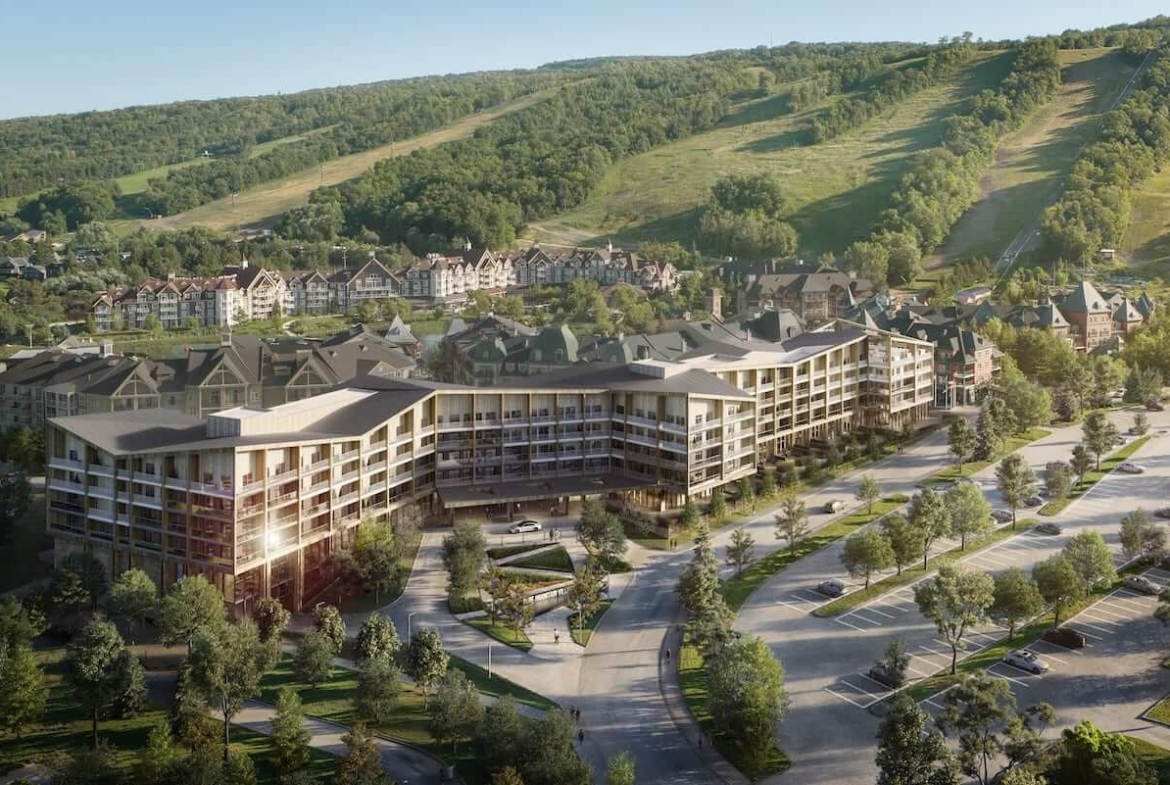 Rendering of Freed Blue Mountain Residences aerial daytime